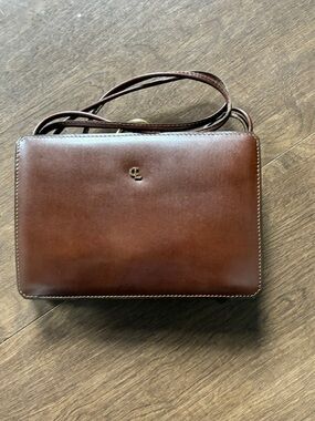 Casa Lopez Genuine leather handbag Brown crossbody Clutch
